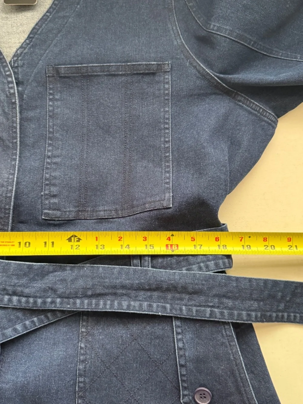 Buxom Curvy Denim Utility Romper With Belt Size 3X - Picture 12 of 15